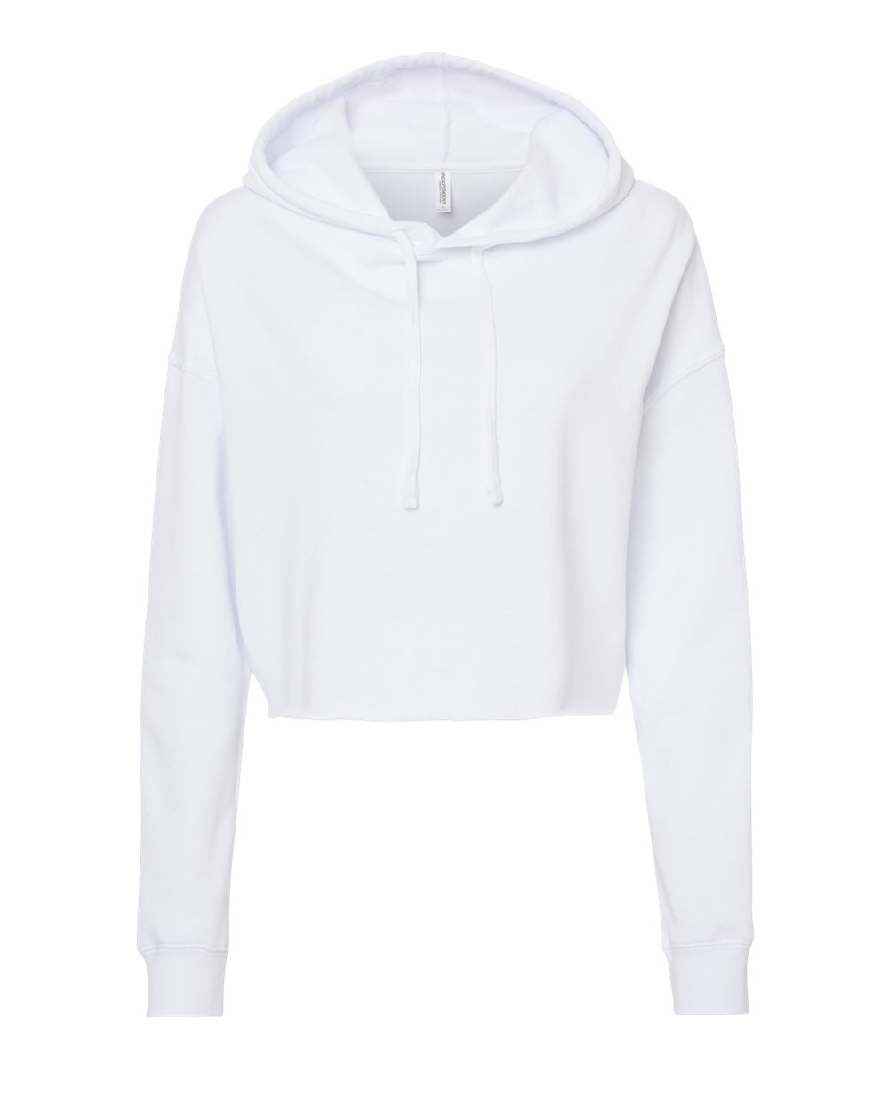Womens cropped raw-edge hoodie