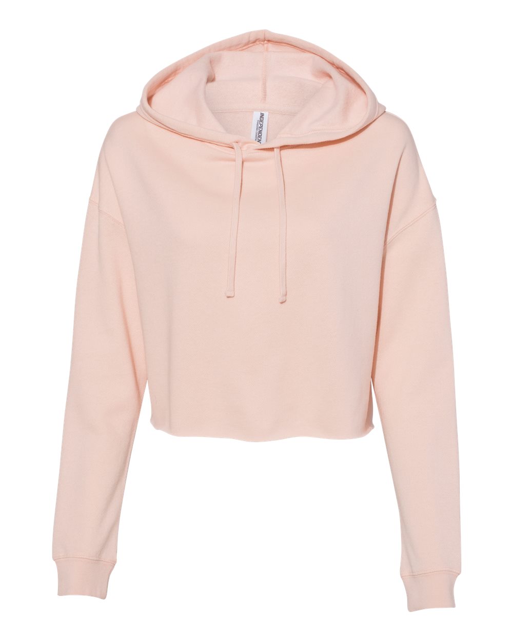 Womens cropped raw-edge hoodie