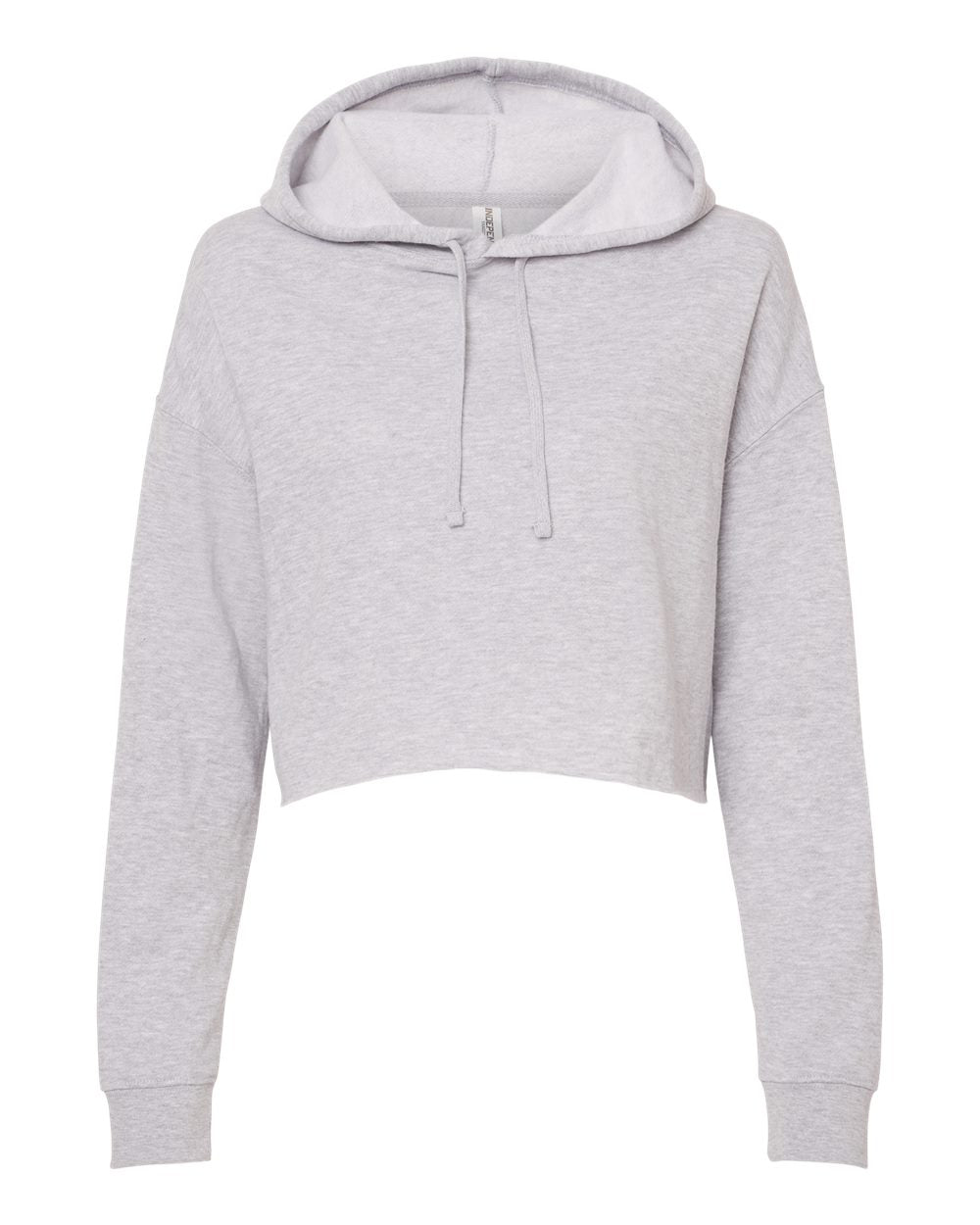 Womens cropped raw-edge hoodie