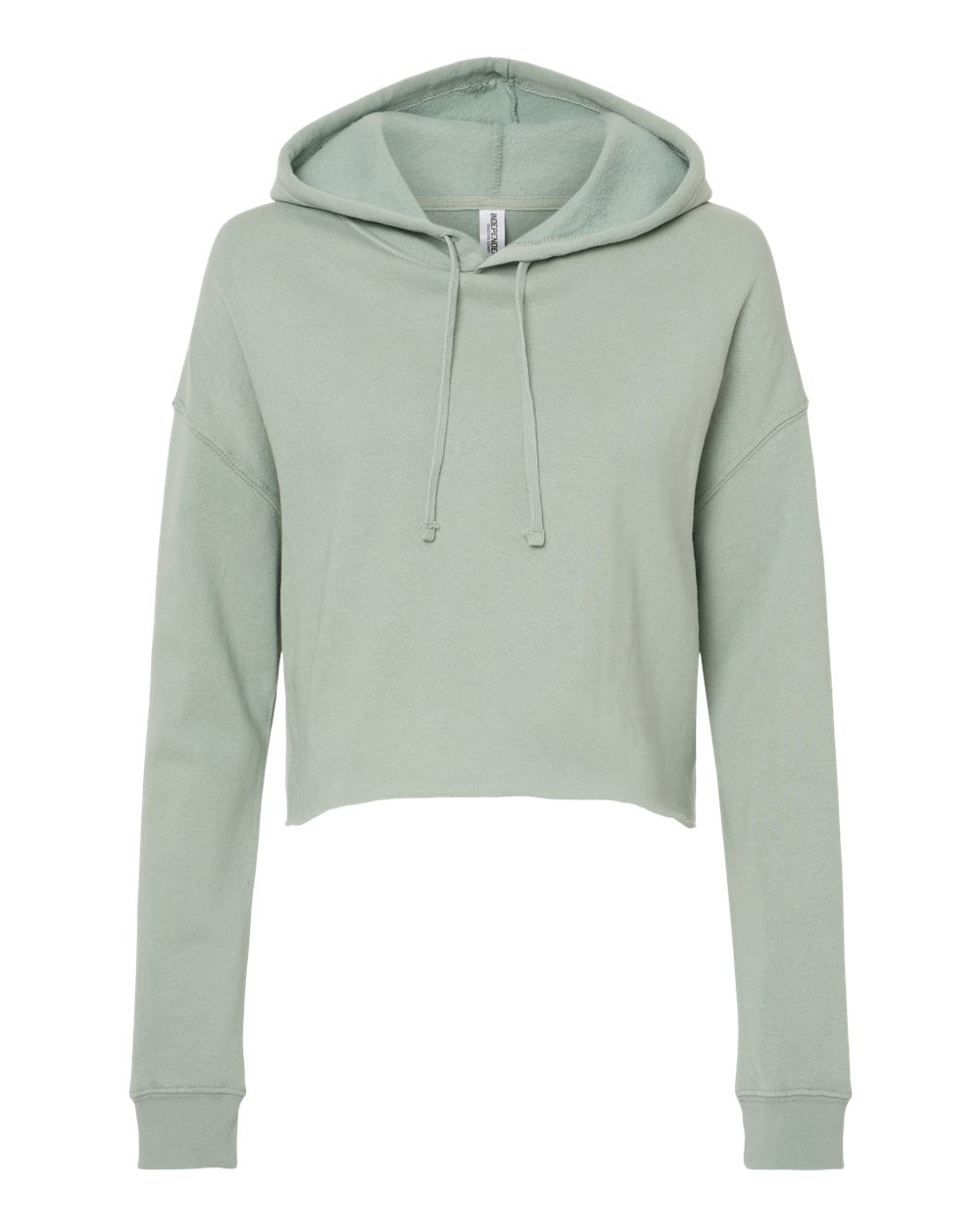 Womens cropped raw-edge hoodie