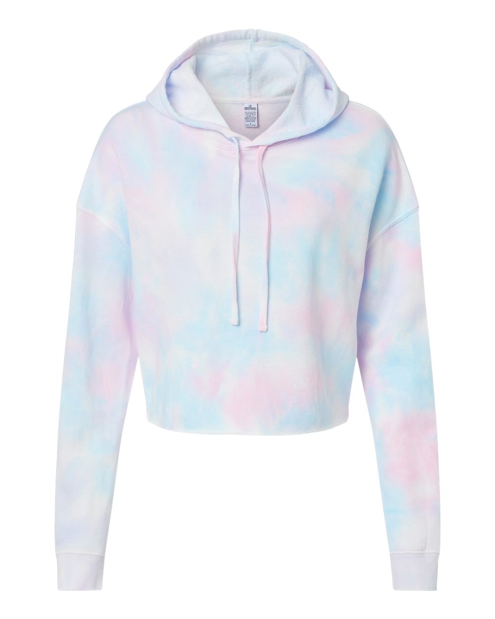 Womens cropped raw-edge hoodie
