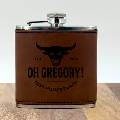 6oz. Hip Flask-Choose your color & logo
