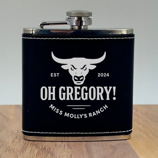 6oz. Hip Flask-Choose your color & logo